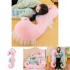 Colorful Seahorse Plush Toy Large Stuffed Animal Doll For Kids Cartoon Style Horse Design