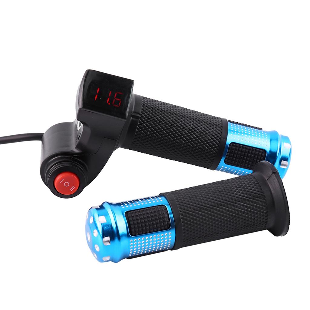   Throttle Grips 3 Speed With LED Display Screen Handle For Electric Bike (golden)