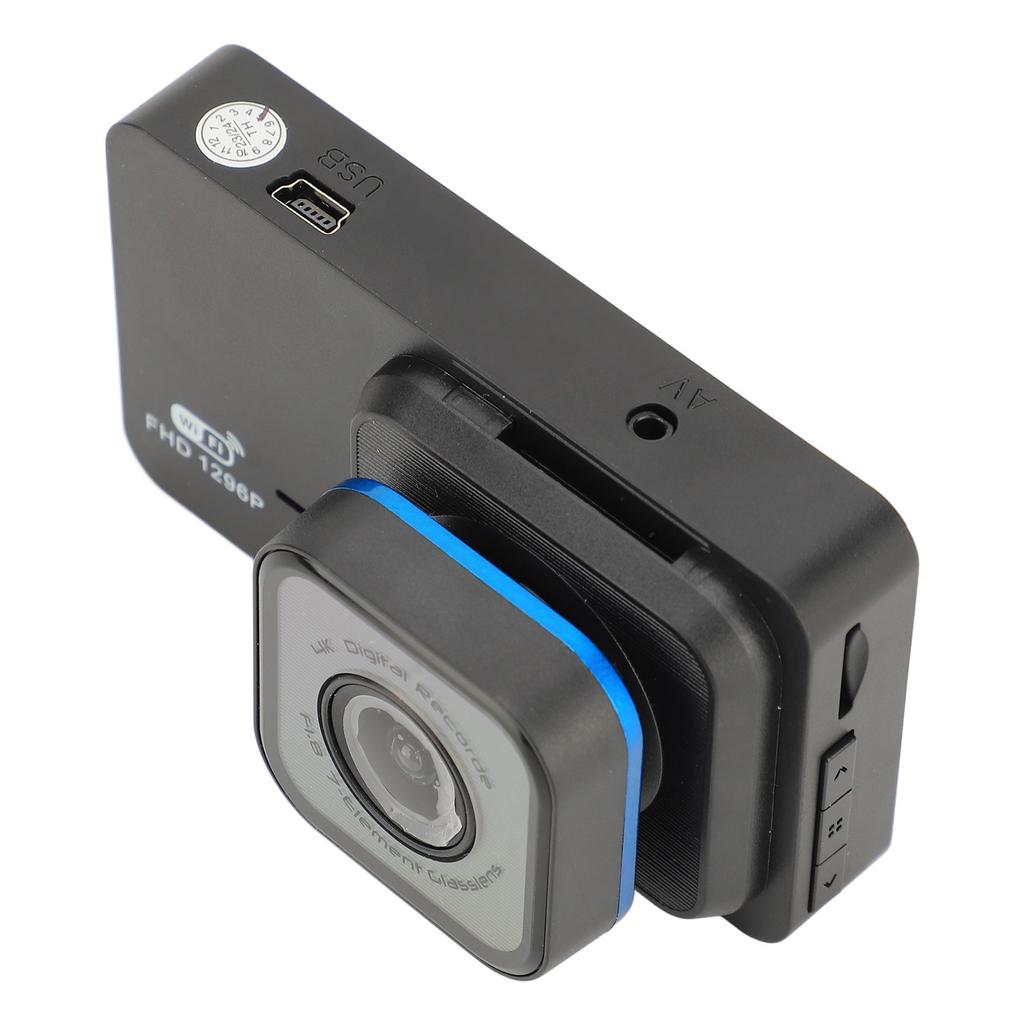 3in Driving Recorder 1296P Wide Angle Front Rear Recording WiFi Dash Cam Driving Video Recorder Camera for Vehicle