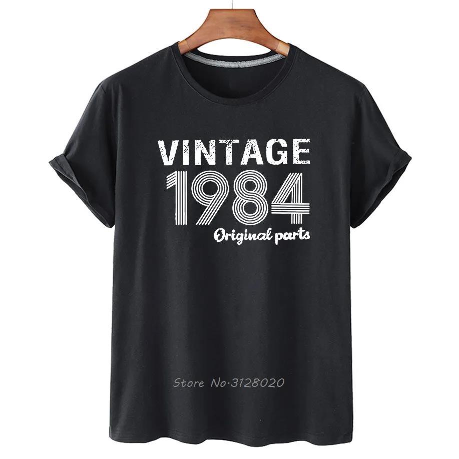 Men Women Birthday Anniversary Tshirt 1964 1974 1984 Family Party Cotton T Shirt Short Sleeve Tshirt Vintage Tee Gift Clothes