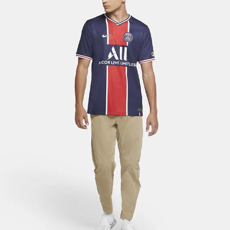 Nike Paris Saint-Germain Home Jersey Short Sleeve T-Shirt Men Tops Navy-Blue CD4242-411