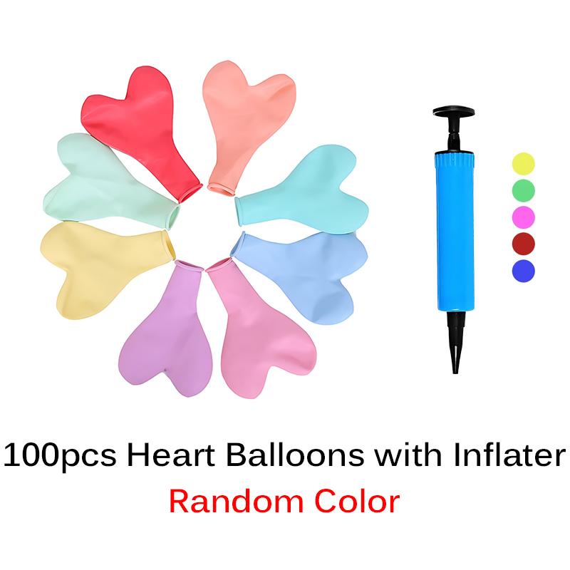 Heart Balloon Party Decorating Surprise Prepare Mixed Macaron Color Heart Shaped Latex Balloons Birthday Wedding Anniversary ZYF
