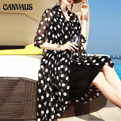 Αντηλιακά ρούχα σιφόν Γυναικεία καλοκαιρινή λεπτή τομή Μακρύ τμήμα Εξωτερικό σάλι Κλιματιστικό Πουκάμισο Ζακέτα Γυναικεία μακριά μανίκια