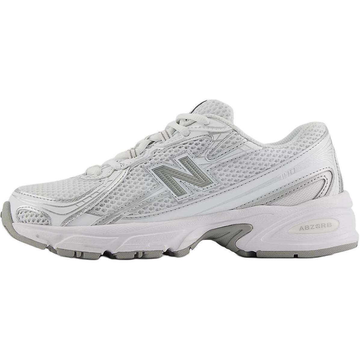 

New Balance 740 Подростковые Белые Металлик Серебристые Детские Кроссовки GR740WM 38