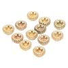 12 Pcs Tuning Peg Gear 12mm Diameter 1:18 Ratio Hex Hole Metal Guitar Machine Heads Mount Gear Gold
