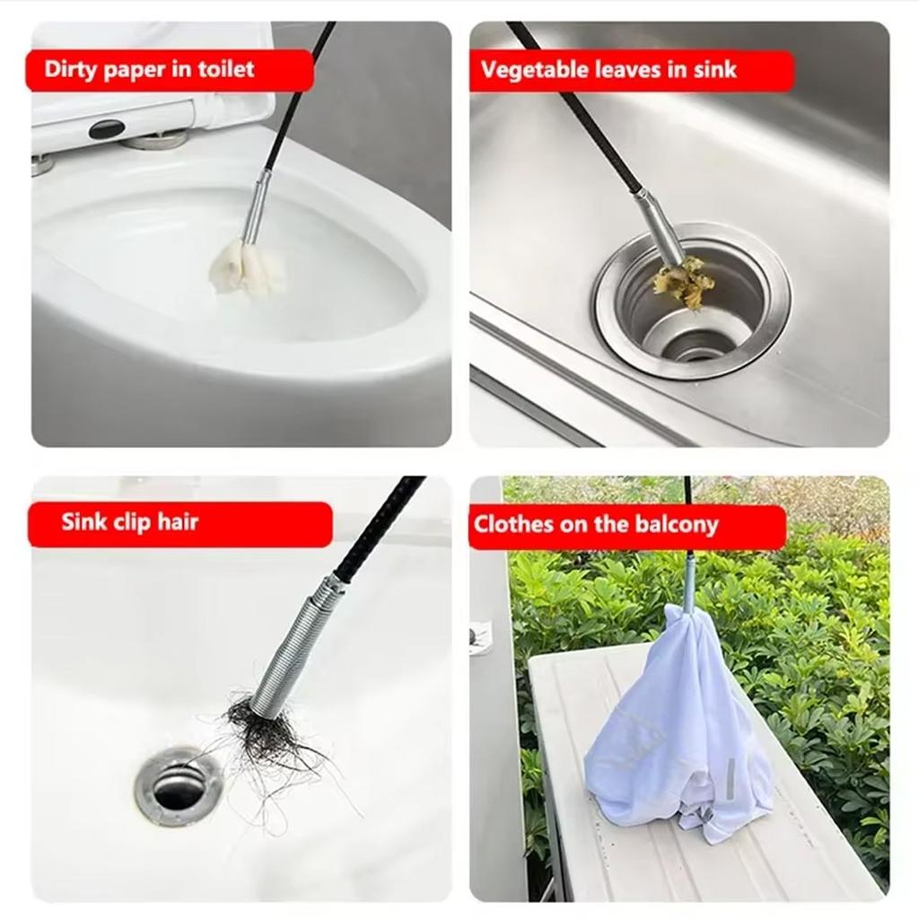 Sewer Unclogger Flexible Grab Claw Picking Tool (Drainage Blockage) Used For Picking Up Garbage Household Kitchen Sinks Drainage