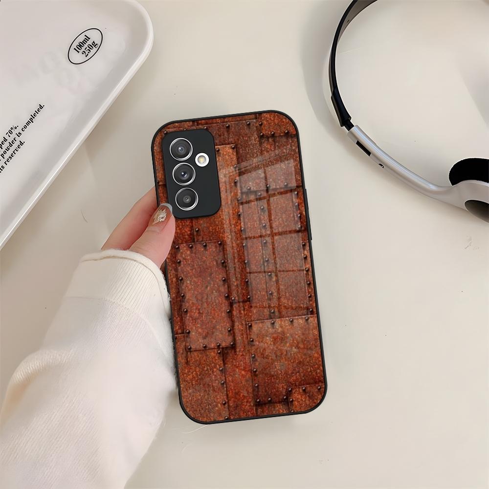 Phone Case Glass For Samsung S24 S26 S23 S20 S25 S21 S22 Ultra Fe Plus A05 A06 A16 A26 A36 A56 Coque Vintage Industrial Style Ru