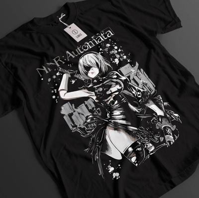Camiseta Nier Automata YoRHa 2B Camiseta 9S Camiseta A2 Top Eve Nines Adam Camiseta Anime