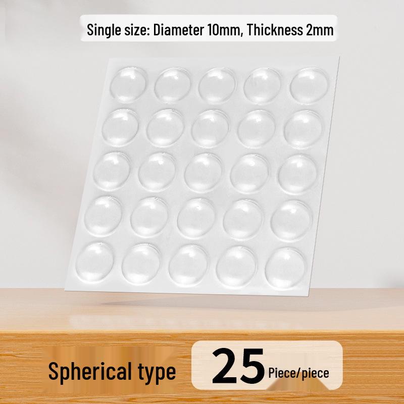 Self-Adhesive Silicone Anti-Collision Beads: Transparent Door Handle & Toilet Lid Shock Absorbers