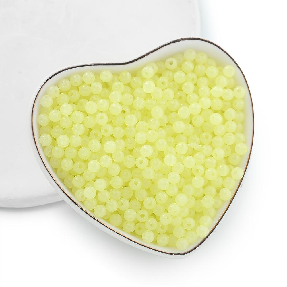 4mm 20g Luminous Acrylic Round Beads Glow In The Dark Loose Spacer Bead for Jewellery Marking DIY Necklace Bracelet