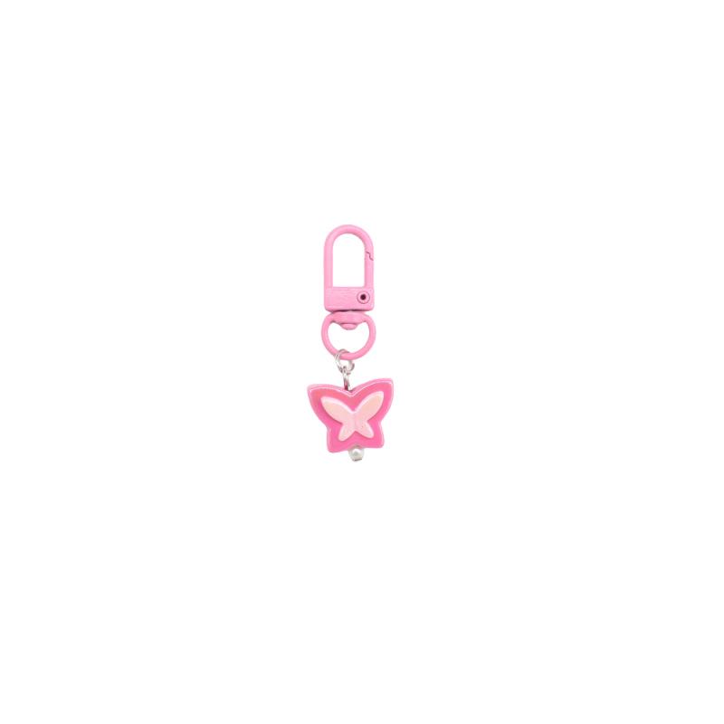 Colorful Resin Butterfly Pendant Keychain - Cute & Simple Bag Charm for Girls