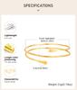 Bracciale da braccio semplice con polsino superiore per donna, Braccialetti geometrici alla moda, Gioielli regolabili