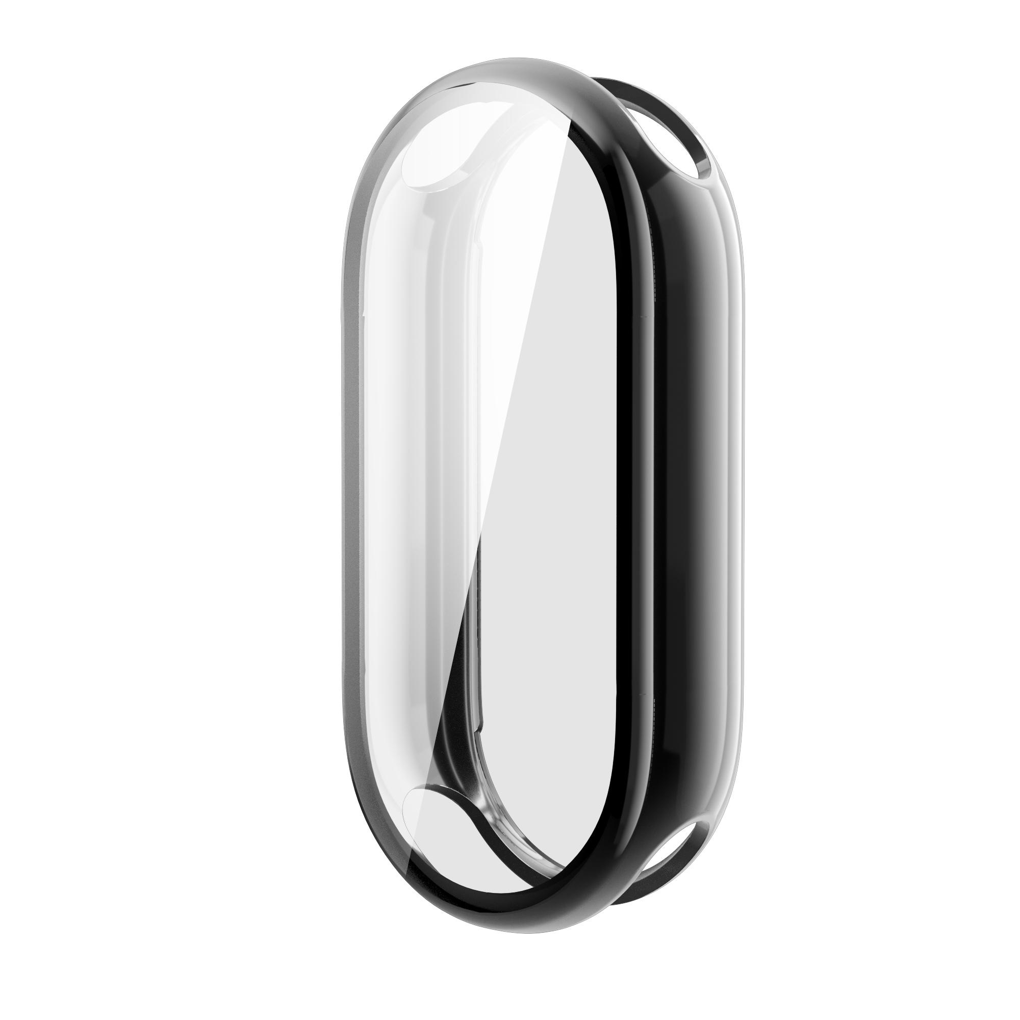 

Case For Xiaomi Mi Band 9 Accessories straps All-Around Soft TPU Bumper shell Screen Protector MiBand 9 watch cover protective For Mi Band 9 чёрный