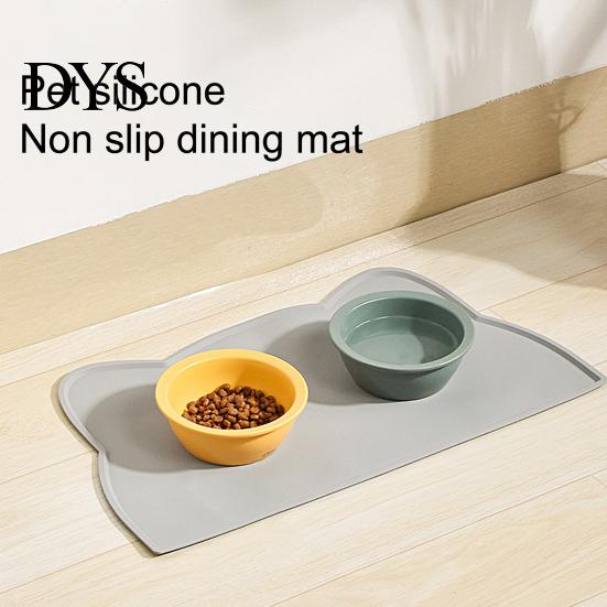 Pet Mat Feeding Strong Flexibility Anti-slip Waterproof Cat Head Placemat Shape Dog Silicone Food for Daily Use