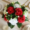 2Pcs Artificial Flower Wreath, New Year Decoration, Wedding Scene Props, Floral Arrangement Ornament, Table Party Home Decor, Fake Flowers, Hotel