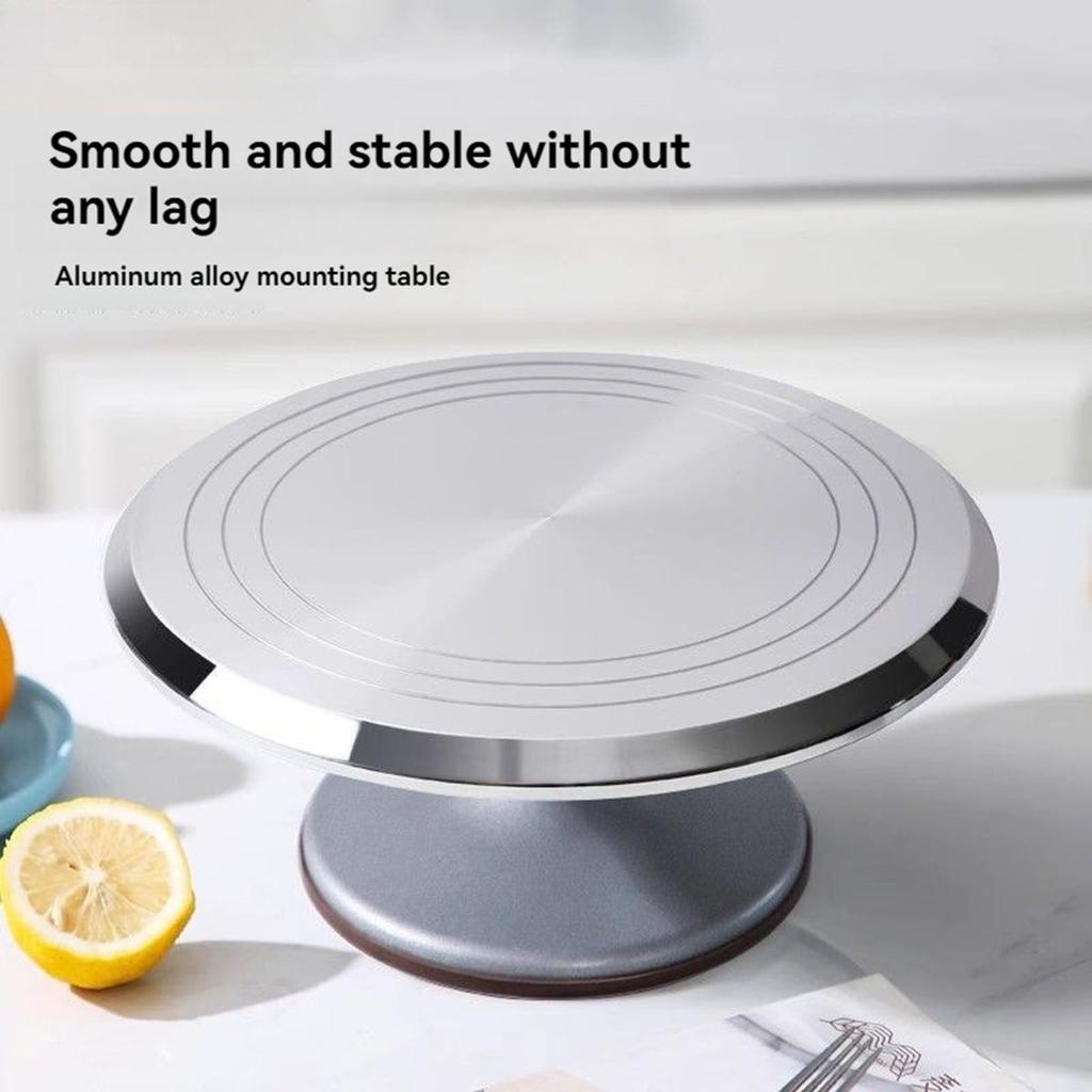 Aluminum Alloy Turntable Cake Decoration Accessory Set Rotating Cake Stand Tool Metal Stainless Steel Pastry Cake Stand