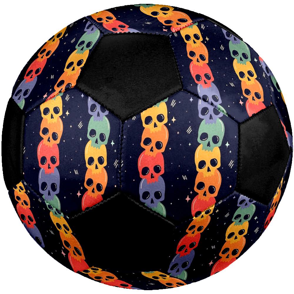 1pc Colorful Skulls Space Durable Soccer Ball/Football, Size 5, Perfect for Training, Entertainment And Competition,Gift yy2606061