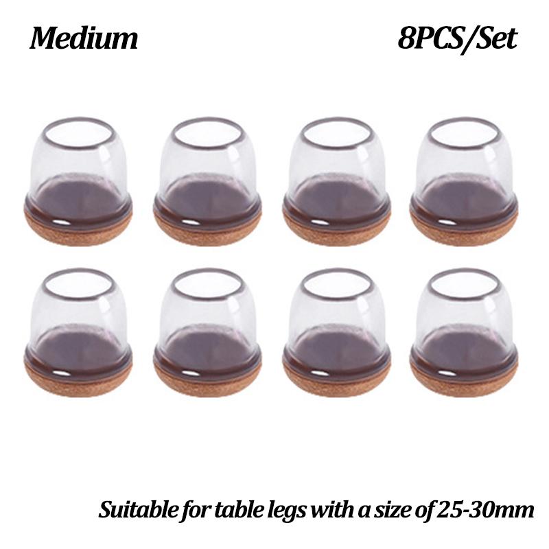 

8 шт. Силиконовые Защитные Накладки на Ножки Стульев для Пола, Нескользящие Чехлы на Ножки Мебели и Стола, Бесшумные Накладки на Ножки Дивана для Паркетных Полов