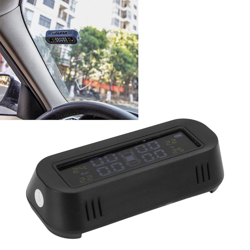 Tire Pressure Monitoring System Solar External TPMS Sensor Tyre Pressure Temperature Alarm for Cars SUVs MPVs VANs