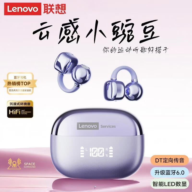 Lenovo RS119 Open-Ear Clip Bluetooth Headset