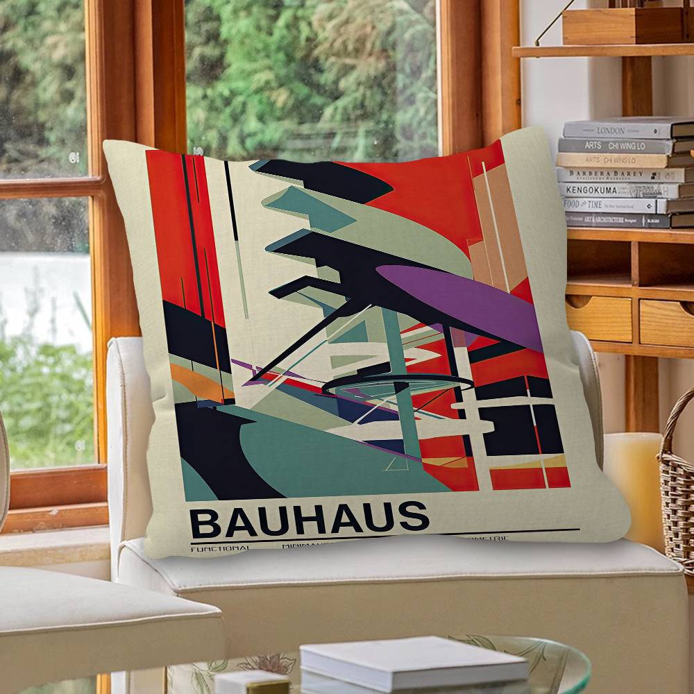 Mid Century Bauhaus Pillow Cover Design cushion Cover decor Holiday Decorati
