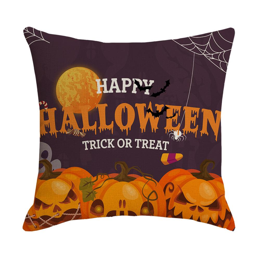 Halloween Pillow Cover Funny Pumpkin Castle Festival Party Cushion Sofa Pillow Premium Durable Quality Useful Practical