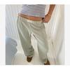 2024 New Arrival Hot Products Amazon Women's Stripes Wide Leg Pants Casual Street Ins Fashion Loose High Waist Pants