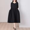Elegant Women's Summer Dress Plus Size Casual Short Sleeve Vintage Loose Long Dress Summer Clothes