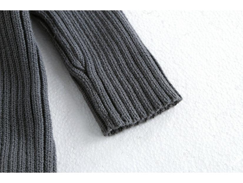 Korean Baby Jumpsuit: Solid Color Knitted Romper for Autumn and Winter