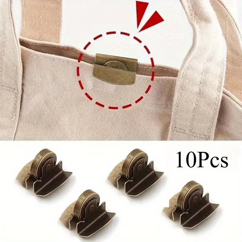 10 ks Magnetický uzávěr Klipy na tašku z umělé kůže Neviditelný hladký kovový patentní uzávěr pro kabelku peněženku DIY řemeslné doplňky