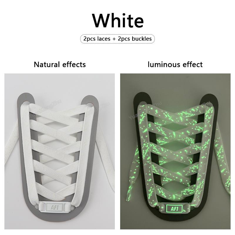 4Pcs Luminous AF1 Shoelaces Creative Combination Night Glow Laces and Shoe Decoration Flat Sneaker Shoelace Shoes Accessories