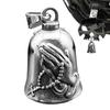 1pc Motorcycle Lucky Bell Praying Hand Luck Bell Luck Riding Bells 3D Motorcycle Bell Biker Motorcycle Safety Bell Decoration