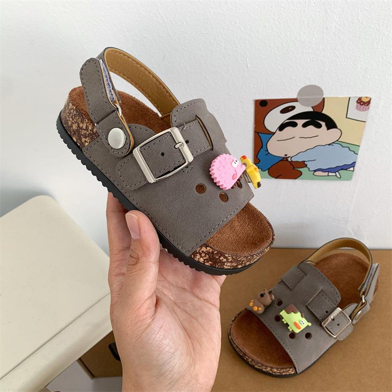 Fashion Girls Shoes Summer New Kids Flat Sandals Comfort Non Slip Boys' Shoes Soft Soled Child Beach Shoes Simple Girls' Sandals