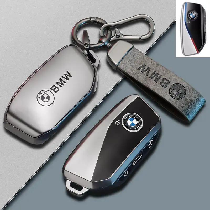 

For BMW 1 3 5 7 Series X1 X3 X4 X5 F10 F15 F16 F20 F30 F18 F25 M3 M4 E34 Key Case Cover Alloy Shell Holder Keychain Accessories