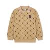 New MLB Sweatshirt Beige Yellow Kids' 7AMTMD141-43BGS