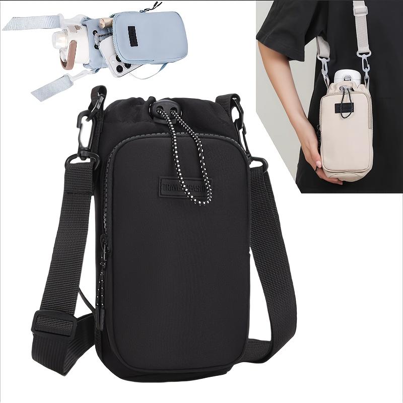 Multifunctional Large-Capacity Cup Bag with Portable Handle & Crossbody Strap, Ideal for Outdoor Travel & Hiking