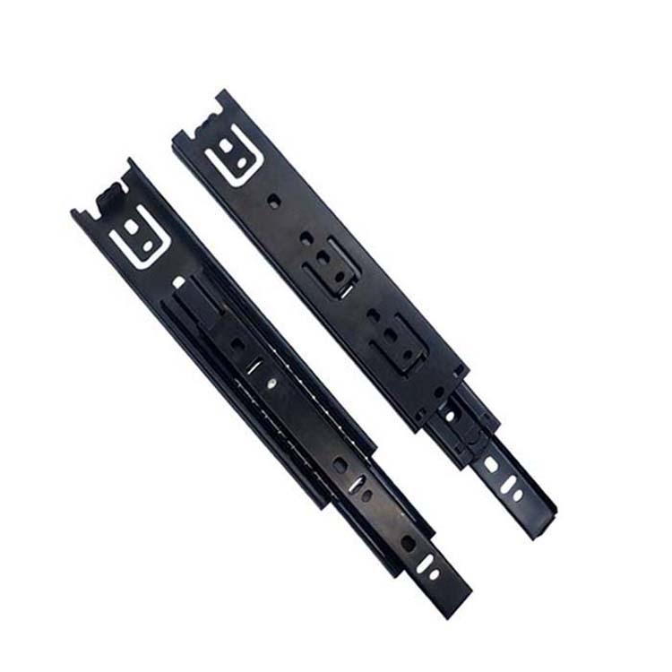 Silent Cold-Rolled Steel Ball Bearing Drawer Rail: 35-Wide Three-Section Slide for Wardrobe & Buffer Sliding Doors.