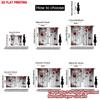2D flat printing 2pcs Happy Christmas Party Curtains Christmas Red and Silver Ornaments Digital Printed Polyester Drapes Party &