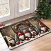 1pc Three Santa Claus Doormats Festive Floor Mat Living Room Rug for Bedroom Welcome Mat Outdoor Rug Christmas Rug