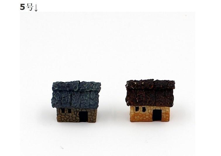 1 Pcs Stone House Cartoon House Miniature Ornament Resin Bonsai Dollhouse Fairy Garden Decoration