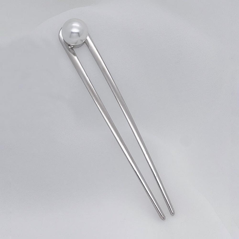 Trendy U Shape Metal Moon Hair Sticks for Women Vintage Elegant Chinese Black Crystal Hairpins DIY Hairstyle Hair Accessories