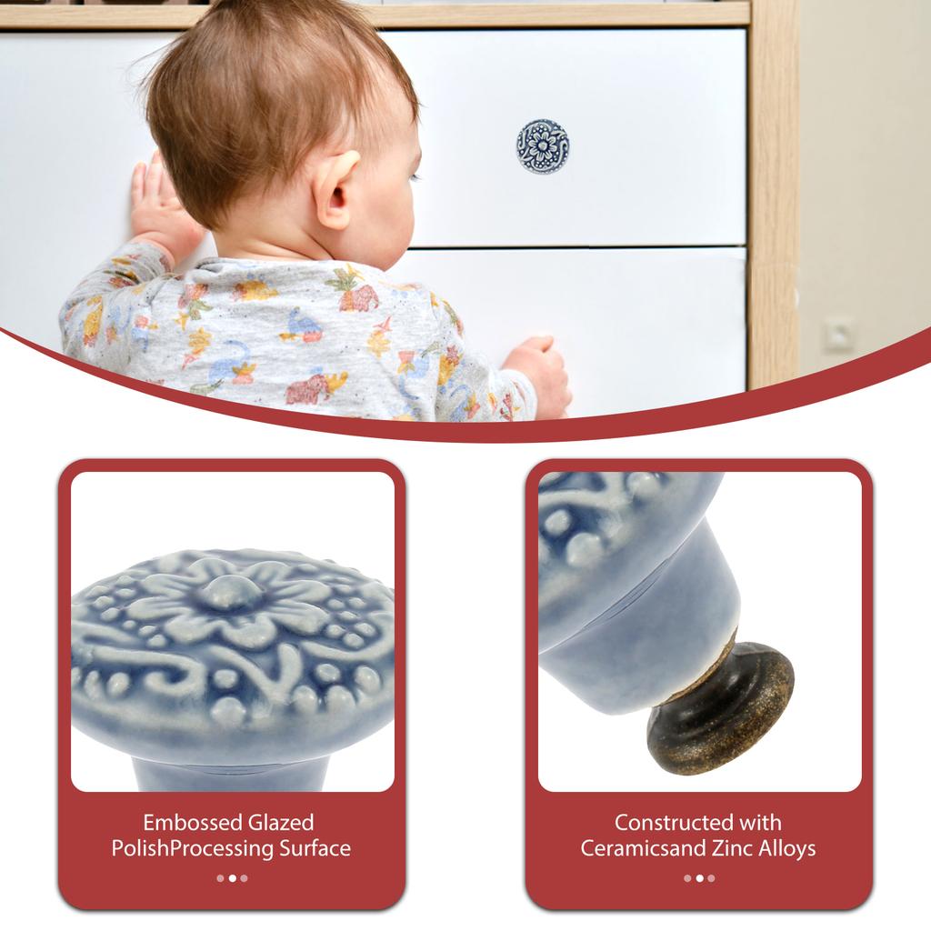 10/20 Stück Neuer Schubladengriff Retro Keramikmöbelknauf Griff mit Schrauben Dekorativer Mehrzweck SchranktürgriffKnauf