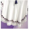 Women Summer Tees Retro Style Embroidery Blouses Cloak Top Loose Cotton Lace Hem Bat Sleeve Kimono Shirts Blusa Feminina