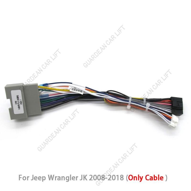 For Jeep Wrangler JK 2008-2018 Aftermarket DVD Radio Player Stereo Installation Car 16pin Android Wiring Harness With Canbus