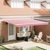Retractable Awning Red and White 450 X 350 X 165 Cm