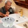 1PCS Plastic Bathroom Kitchen Basin Sink Overflow Cover Ring Insert Replacement Chrome Hole Round Drain Cap Basin Accessory