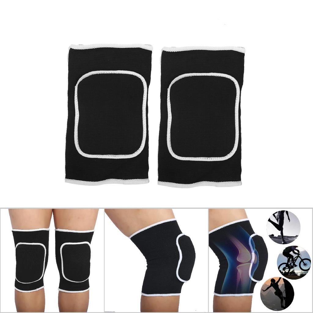 Unisex Elastiskt Knäskydd Wrap Skydd Stöd (Svart)