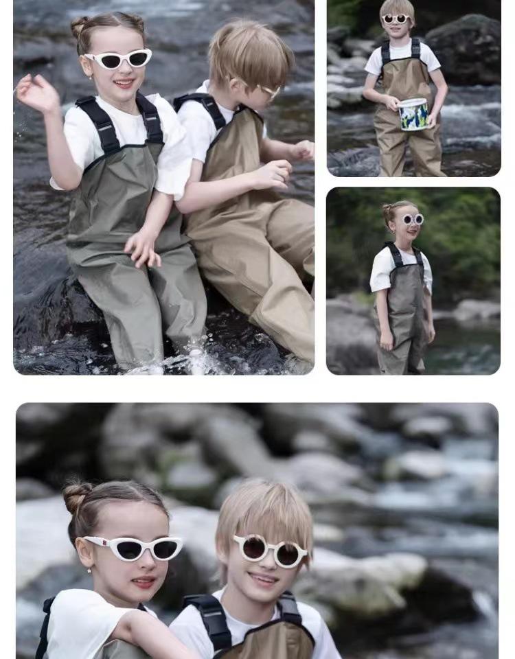 Ultraleichte wasserdichte Kinder-Wathose - Einteiliger Ganzkörperanzug für Strand und Kindergarten