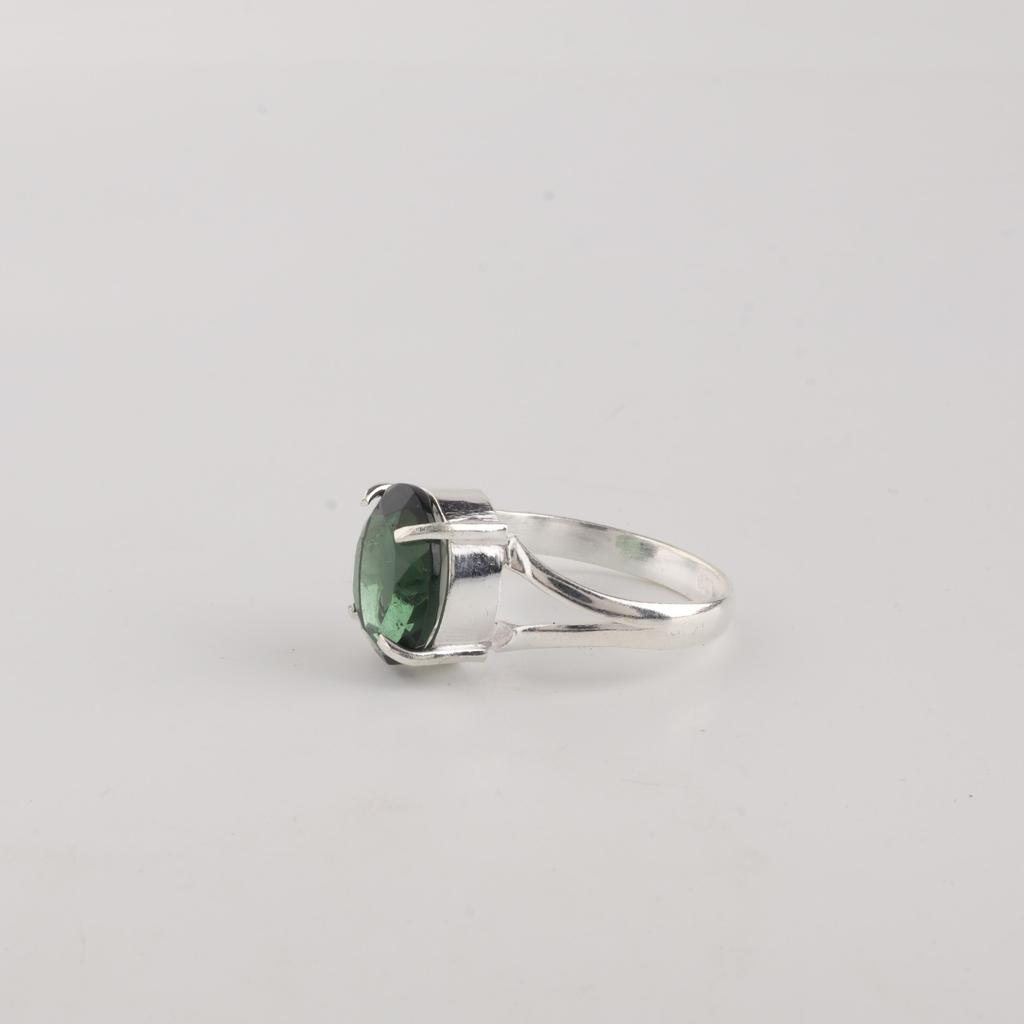 Green Tourmaline Gemstone 925 Sterling Silver Women Jewelry Handmade Pretty Ring For Anniversary Gift RR-75-14