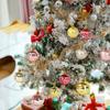 9pcs Plastic Hanging Bauble Ornament Electroplated Xmas Tree Hanging Ornament  Christmas Tree Wreath